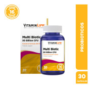 VitaminLife Probiótico 50 billones Multi Biotic Cfu 30 Cápsulas