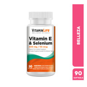 VitaminLife Vitamina E + Selenio 90 Tabletas