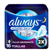 Toallas Femeninas Always Nocturna Ultrafina 16 Unidades