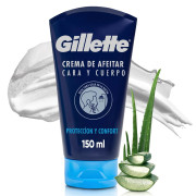 Crema para Afeitar Cara y Cuerpo Gillette 150gr