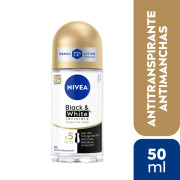 NIVEA Desodorante Roll On Black &amp; White Toque Seda 50ml