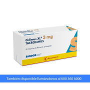 Cidimus XL (B) Tacrolimus 3mg 50 Cápsulas Prolongadas
