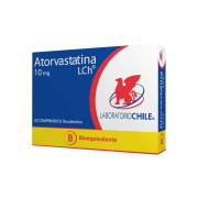 Atorvastatina 10 mg Caja 30 Comp. Recubiertos -  Lab. Chile