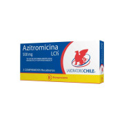 Azitromicina 500 mg x 3 Comprimidos- Lab. CHILE
