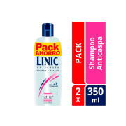 Pack Shampoo Anticaspa Pelo Graso Linic 2 Unidades 350ml